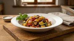 Caponata di verdure leggera in padella: pronta, colorata e con la nota agrodolce