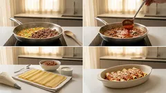 Cannelloni ricci al forno con ragù e besciamella: dorati, cremosi e facili da porzionare