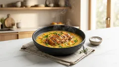 Zuppa di Halloween con pollo: calda, leggera e perfetta prima del dolcetto o scherzetto