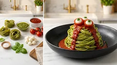 Tagliatelle ai bulbi oculari: il primo di Halloween facile e d’effetto