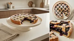 Crostata ai mirtilli con frolla all’olio: friabile e con ripieno che resta compatto