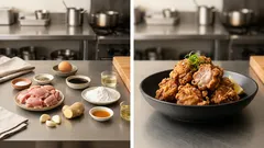 Karaage giapponese: pollo fritto croccante fuori e succoso dentro