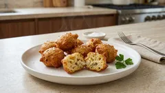 Frittelle di baccalà e acciughe: dorate fuori, morbide dentro (come a Napoli)