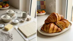Finti croissant fatti in casa: la sfogliatura facile con un rotolo di pasta sfoglia